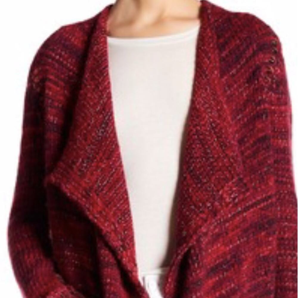 Zadig & Voltaire Daphnee Pegasus Open Cardigan Alpaca Blend in Red Marled Size S - Picture 13 of 13